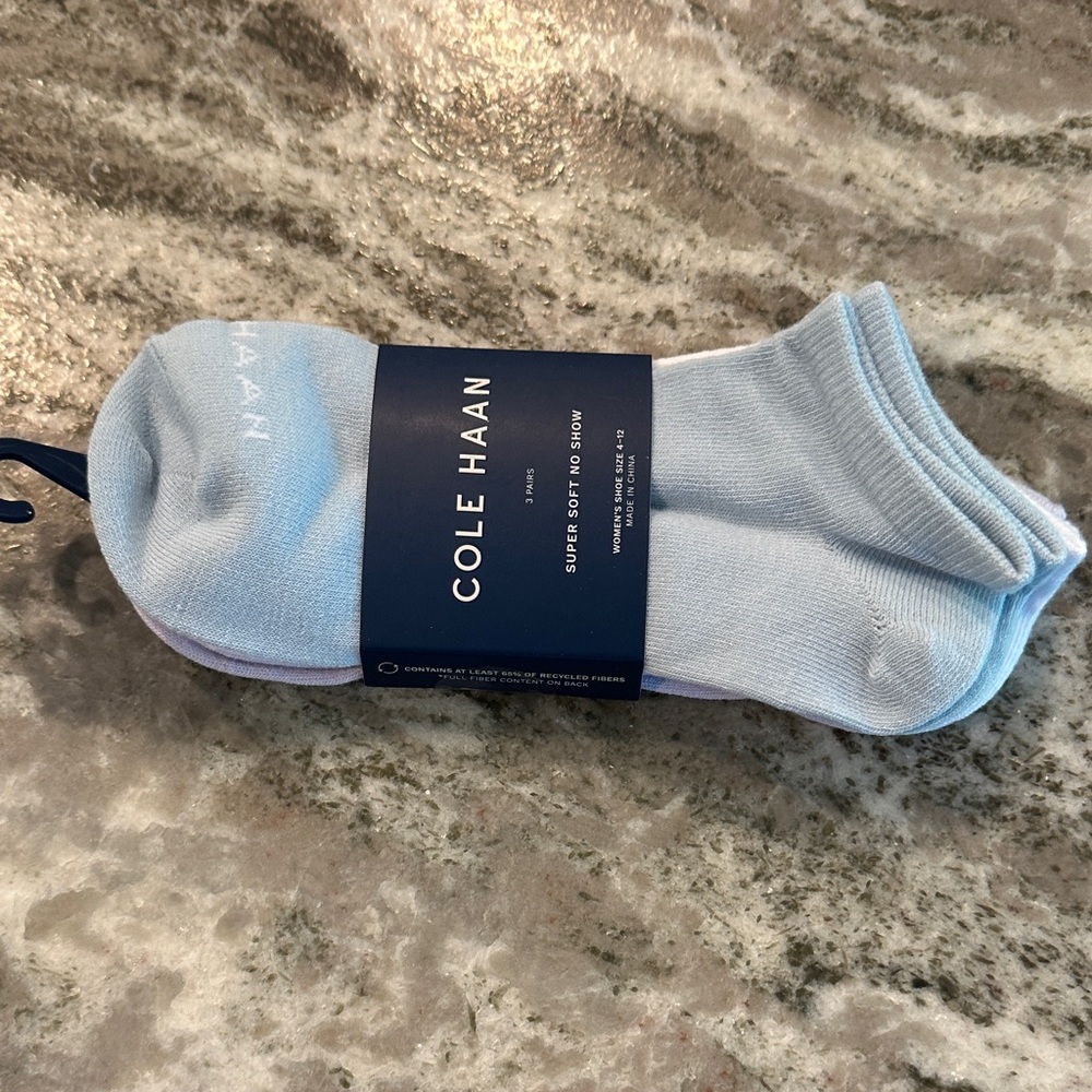 Cole Haan Light Blue, White, and Purple Women's Casual Socks